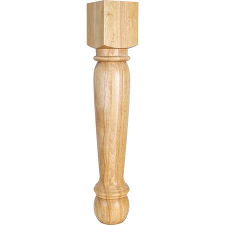 Hardware Resources 6" Wx6"Dx35-1/2"H White Birch Turned Post P26-2WB